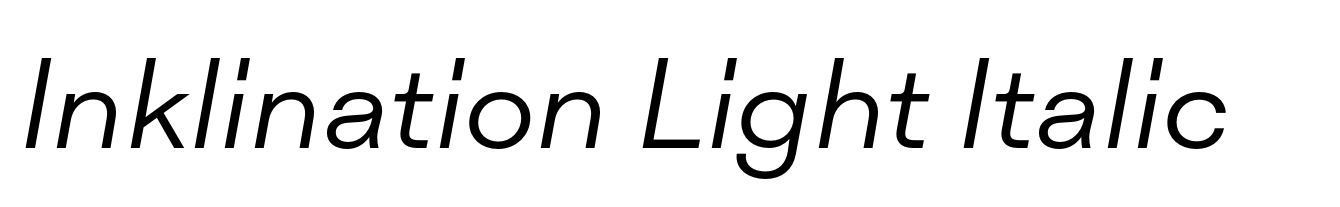 Inklination Light Italic